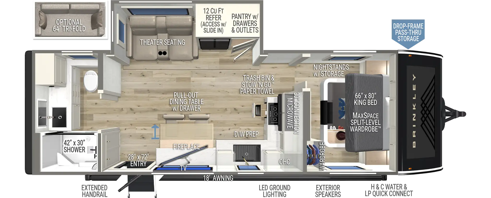 Floorplan diagram for 2027 Brinkley Model I 265