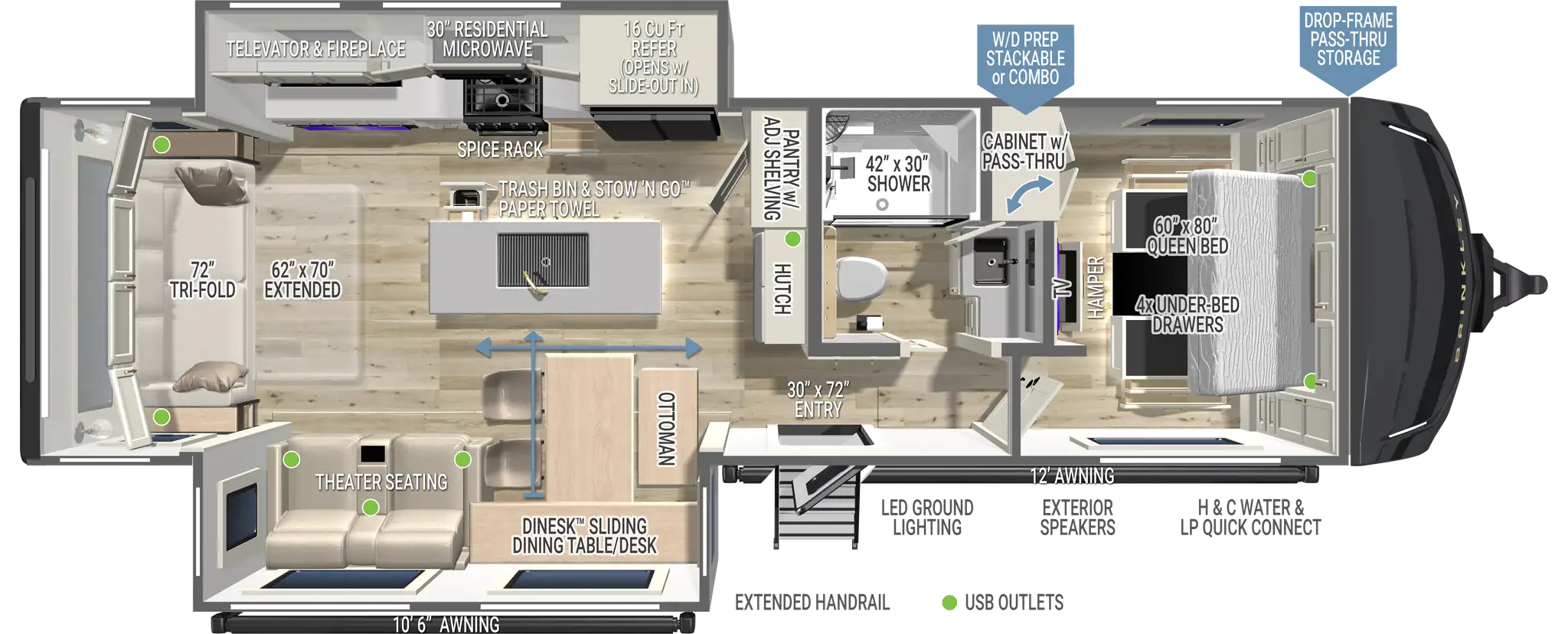 Floorplan diagram for 2027 Brinkley Model Z AIR 297