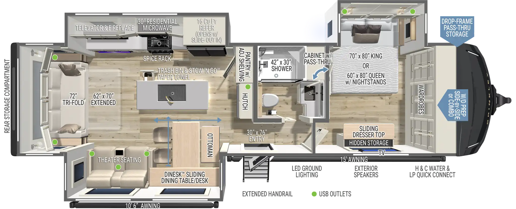 Floorplan diagram for 2027 Brinkley Model Z AIR 310
