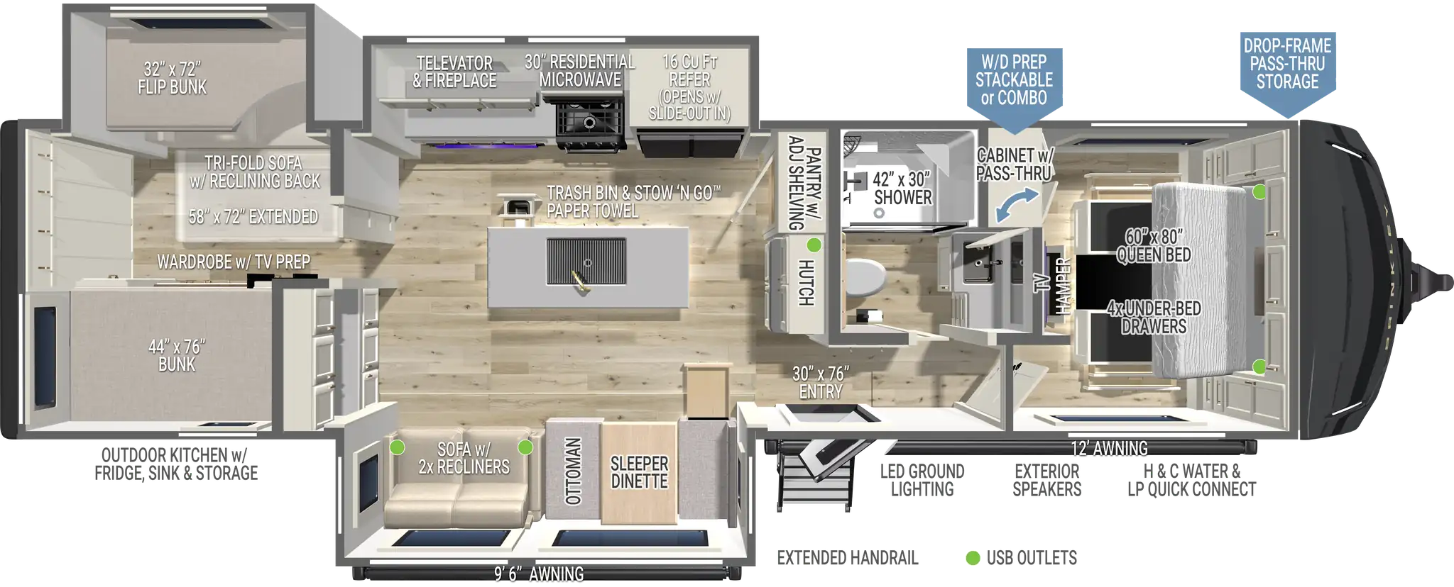Floorplan diagram for 2027 Brinkley Model Z AIR 315