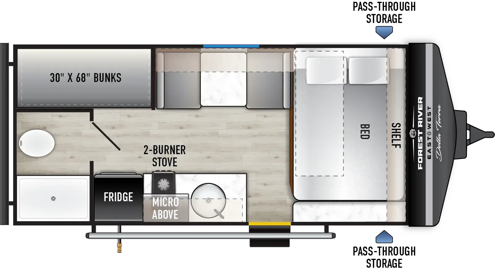 Floorplan diagram for 2027 East to West Della Terra 15BH