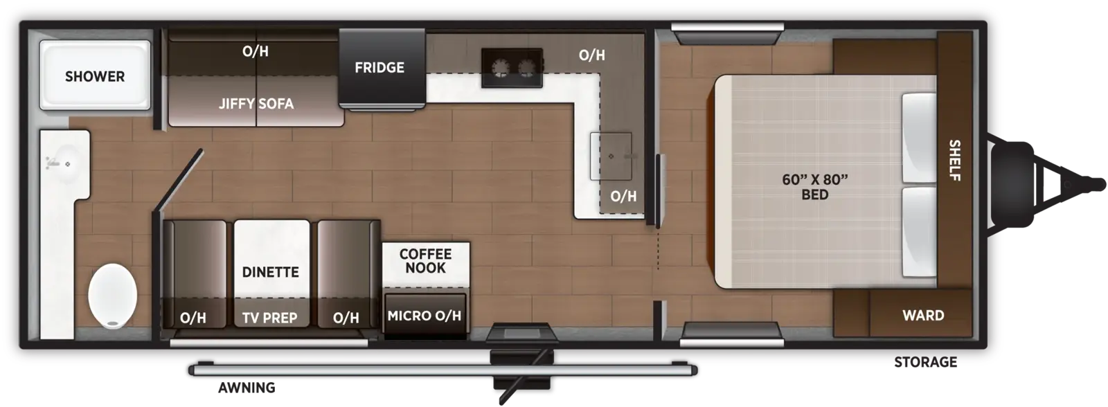 Floorplan diagram for 2027 Airelume 232