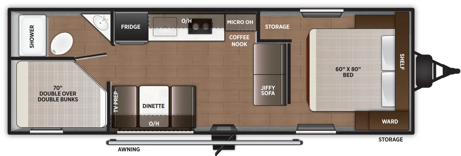 Floorplan diagram for 2027 Airelume 260