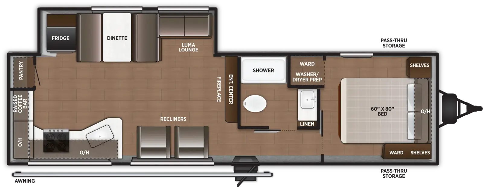 Floorplan diagram for 2027 Airelume 270