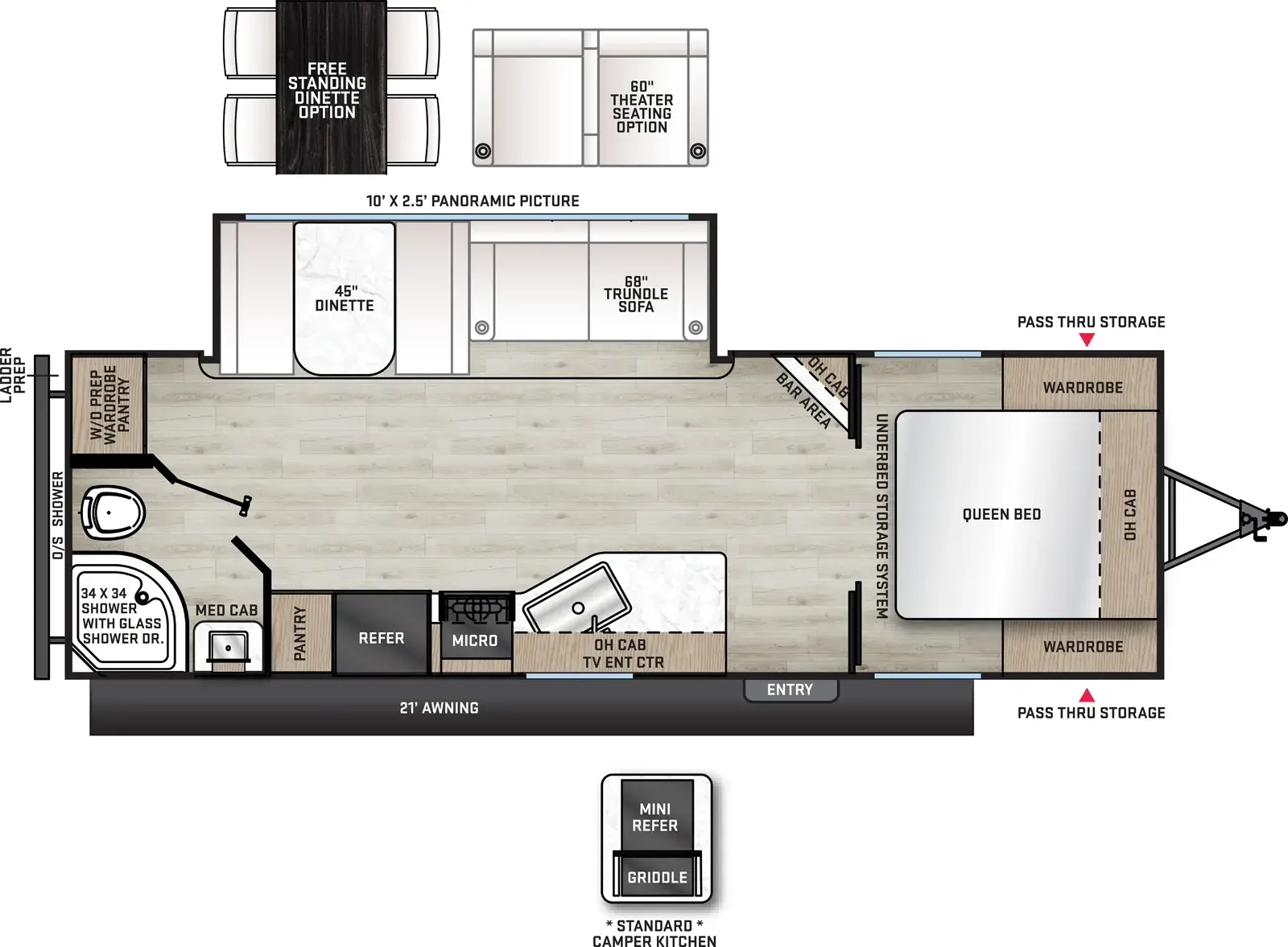 Floorplan diagram for 2026 Aurora 24RBS