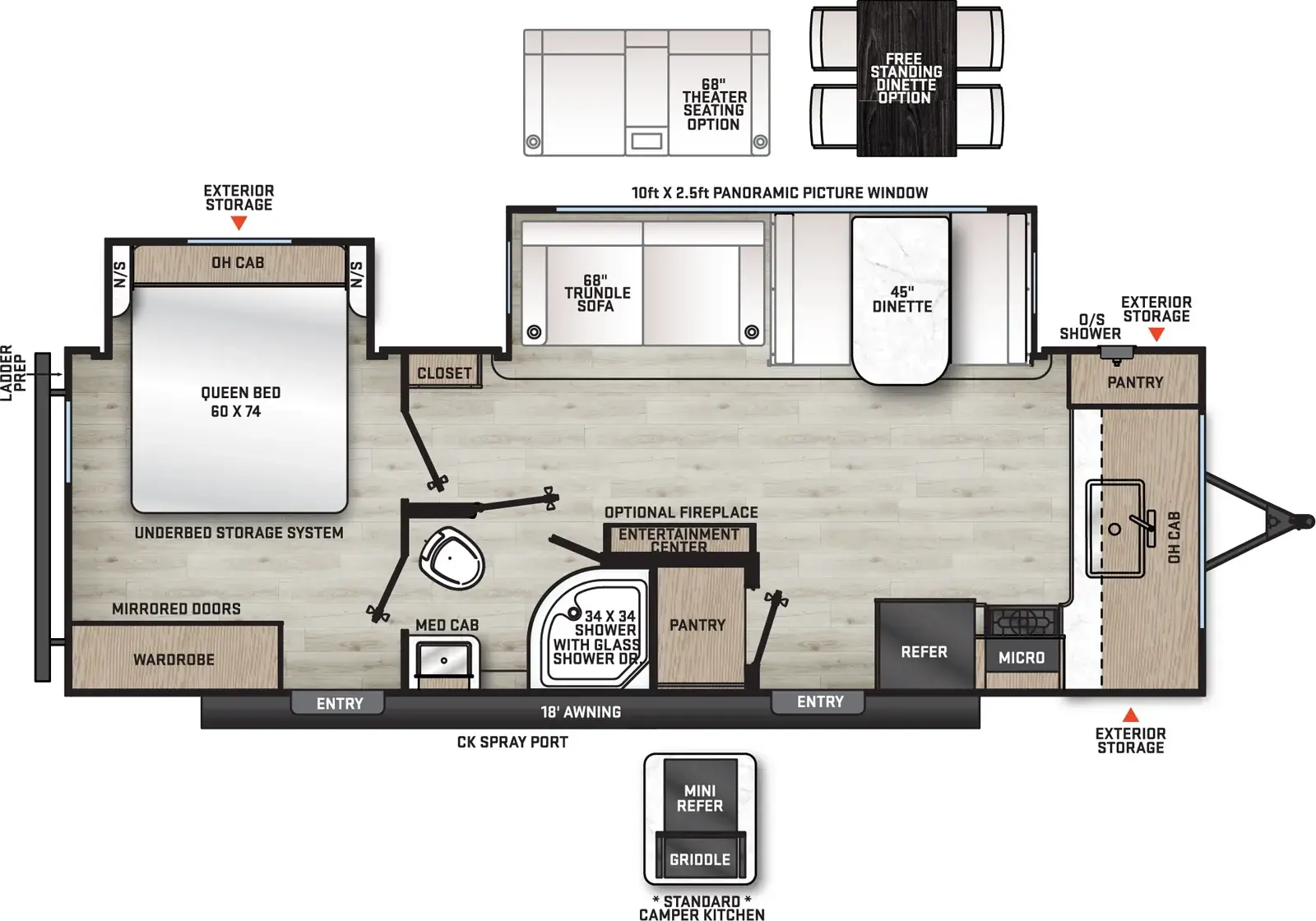 Floorplan diagram for 2026 Aurora 26FKDS