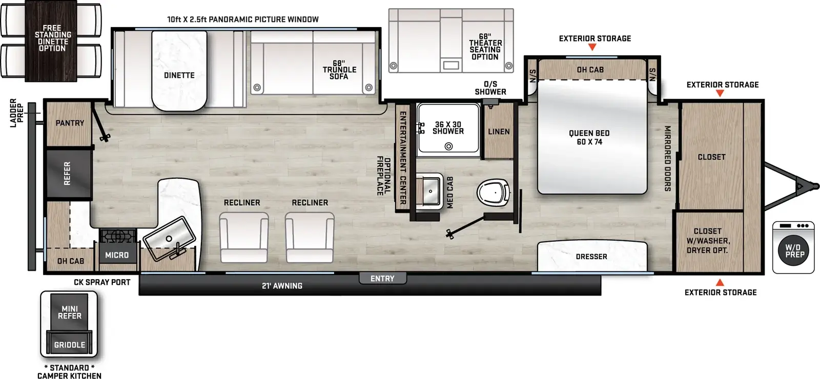 Floorplan diagram for 2026 Aurora 31KDS