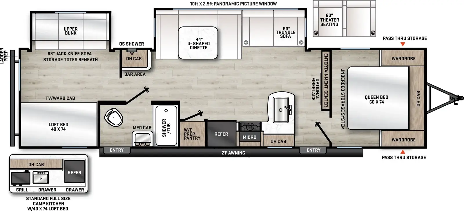 Floorplan diagram for 2026 Aurora 32BDS