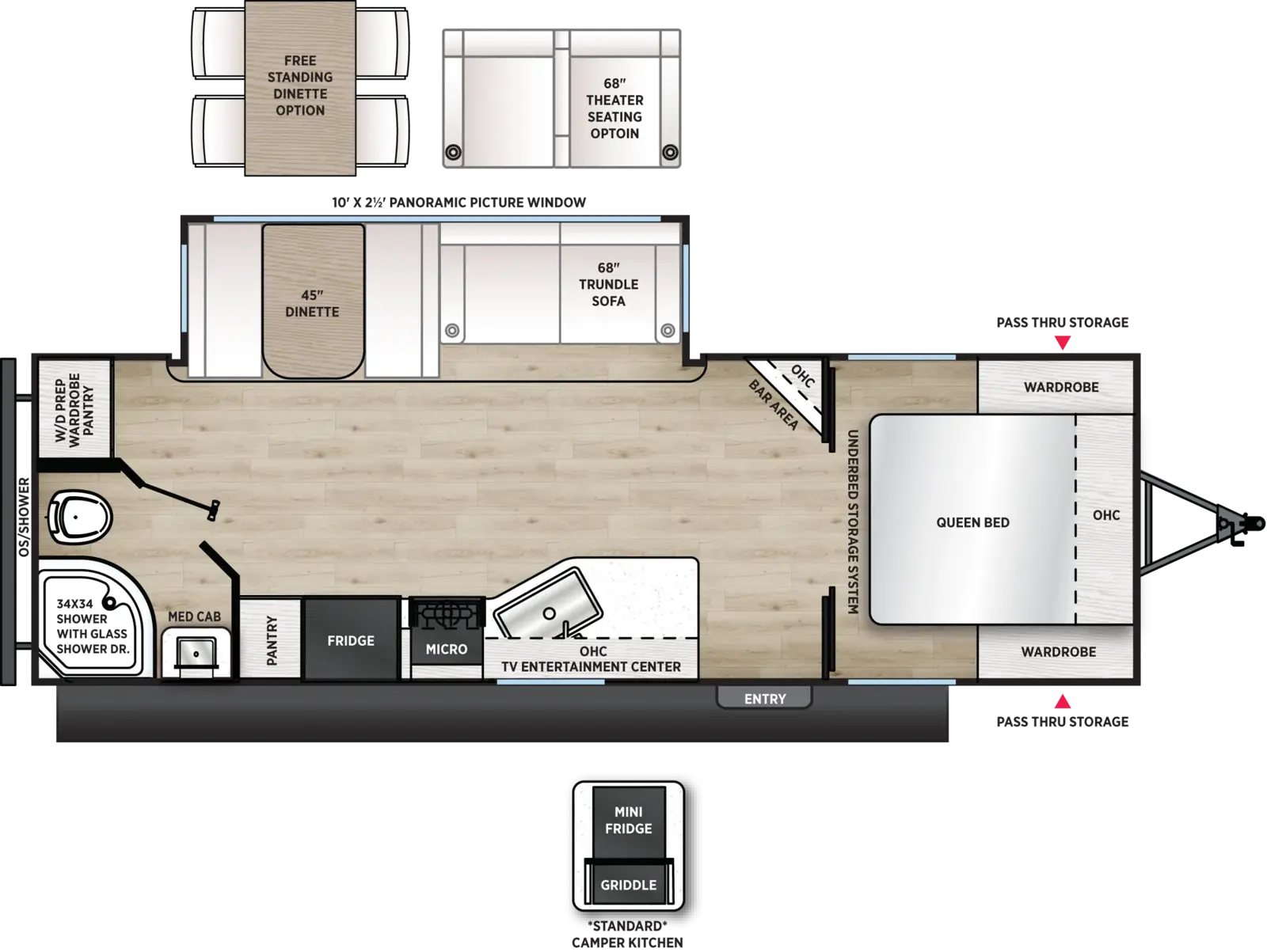 Floorplan diagram for 2027 Aurora 24RBS