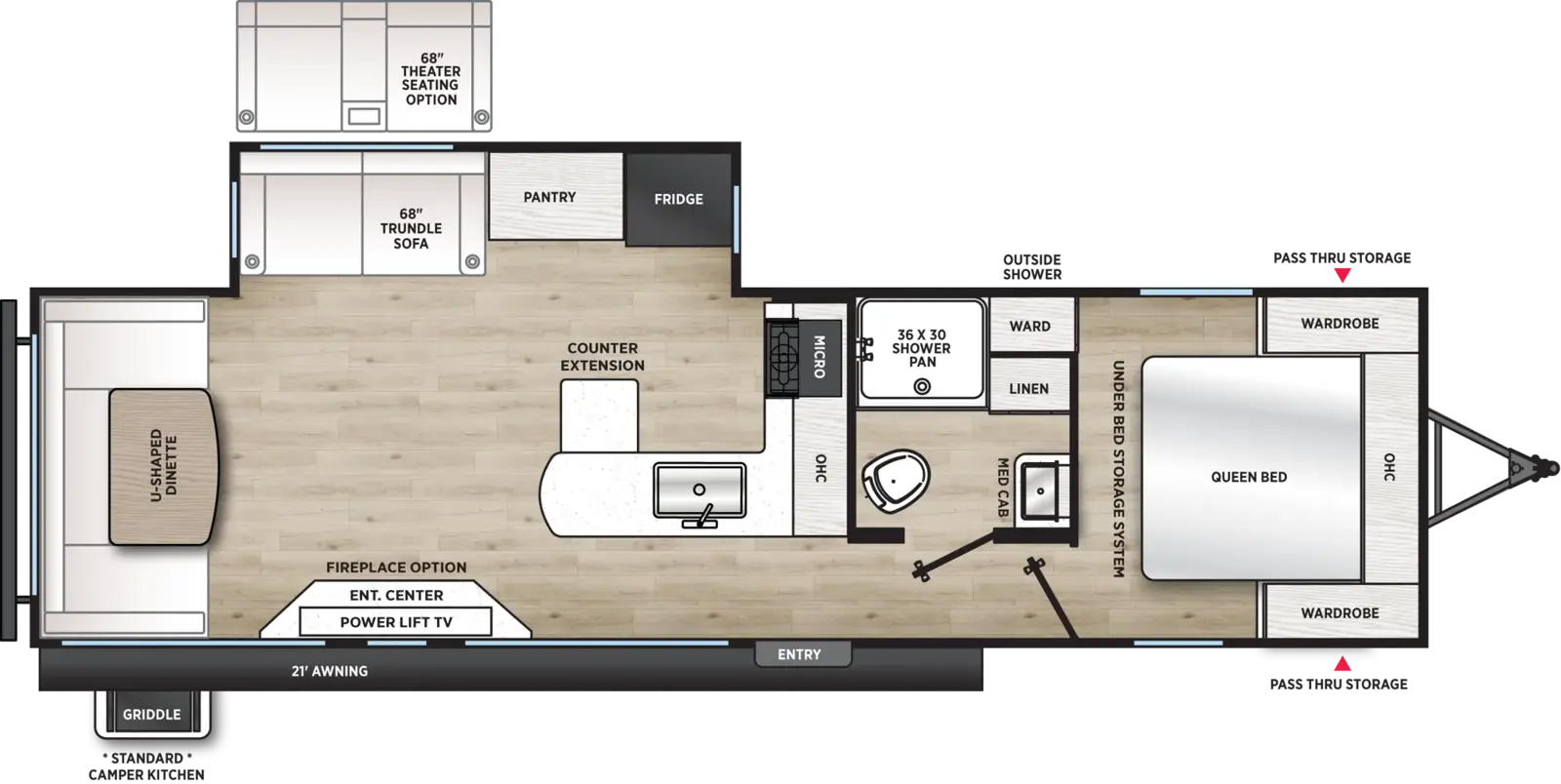 Floorplan diagram for 2027 Aurora 28RNR