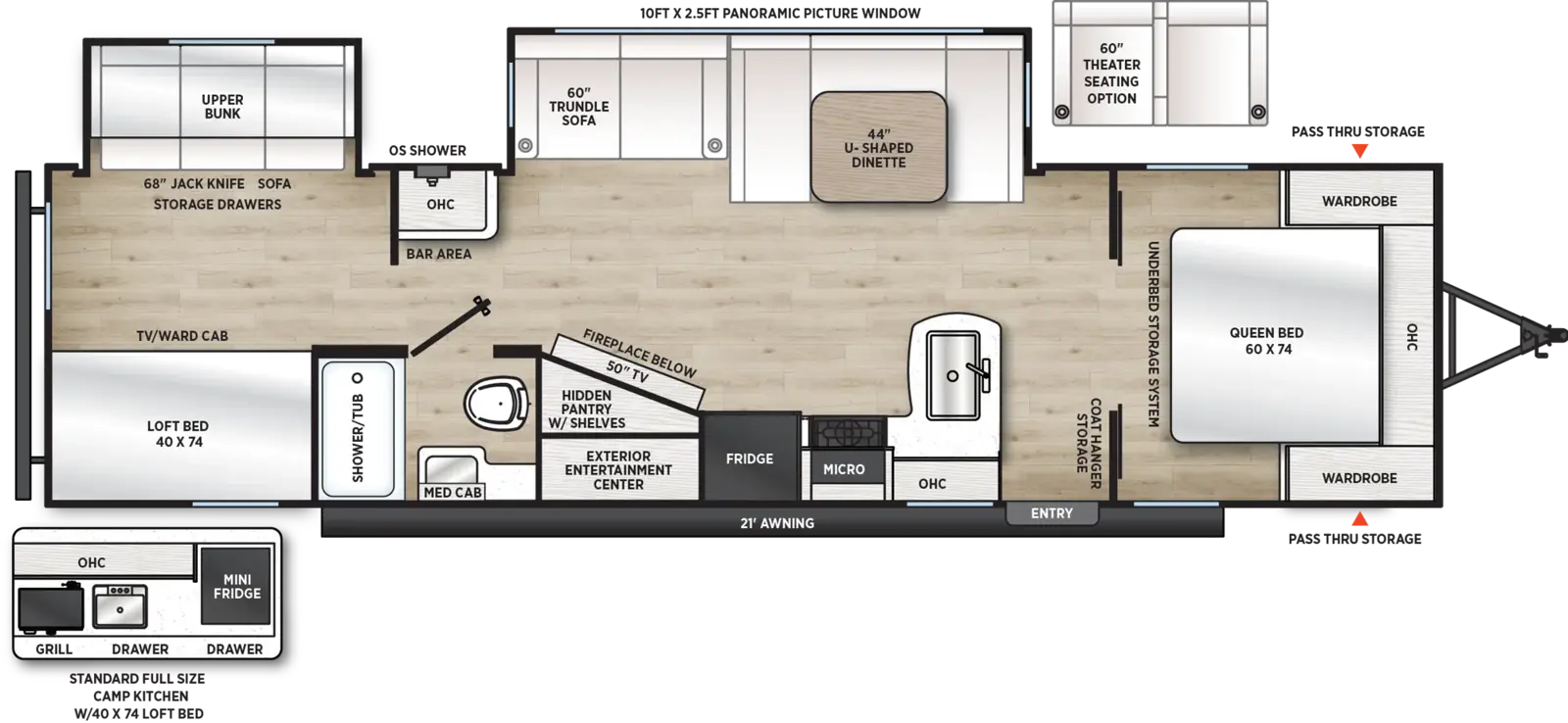 Floorplan diagram for 2027 Aurora 32BDS