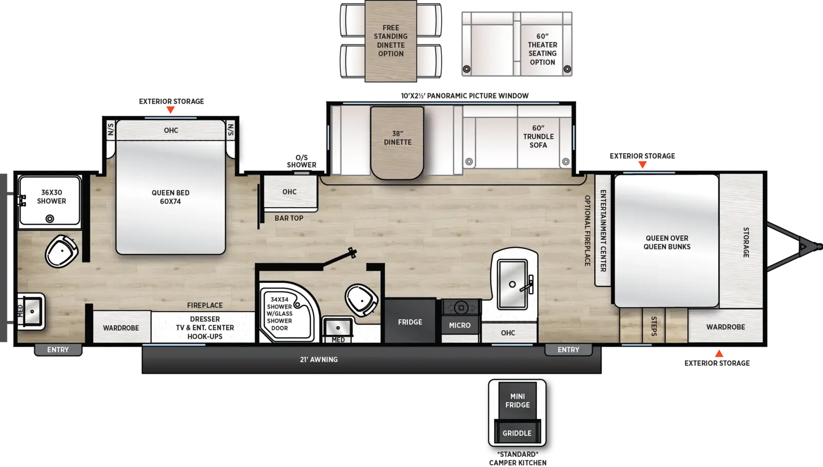Floorplan diagram for 2027 Aurora 33DBDS