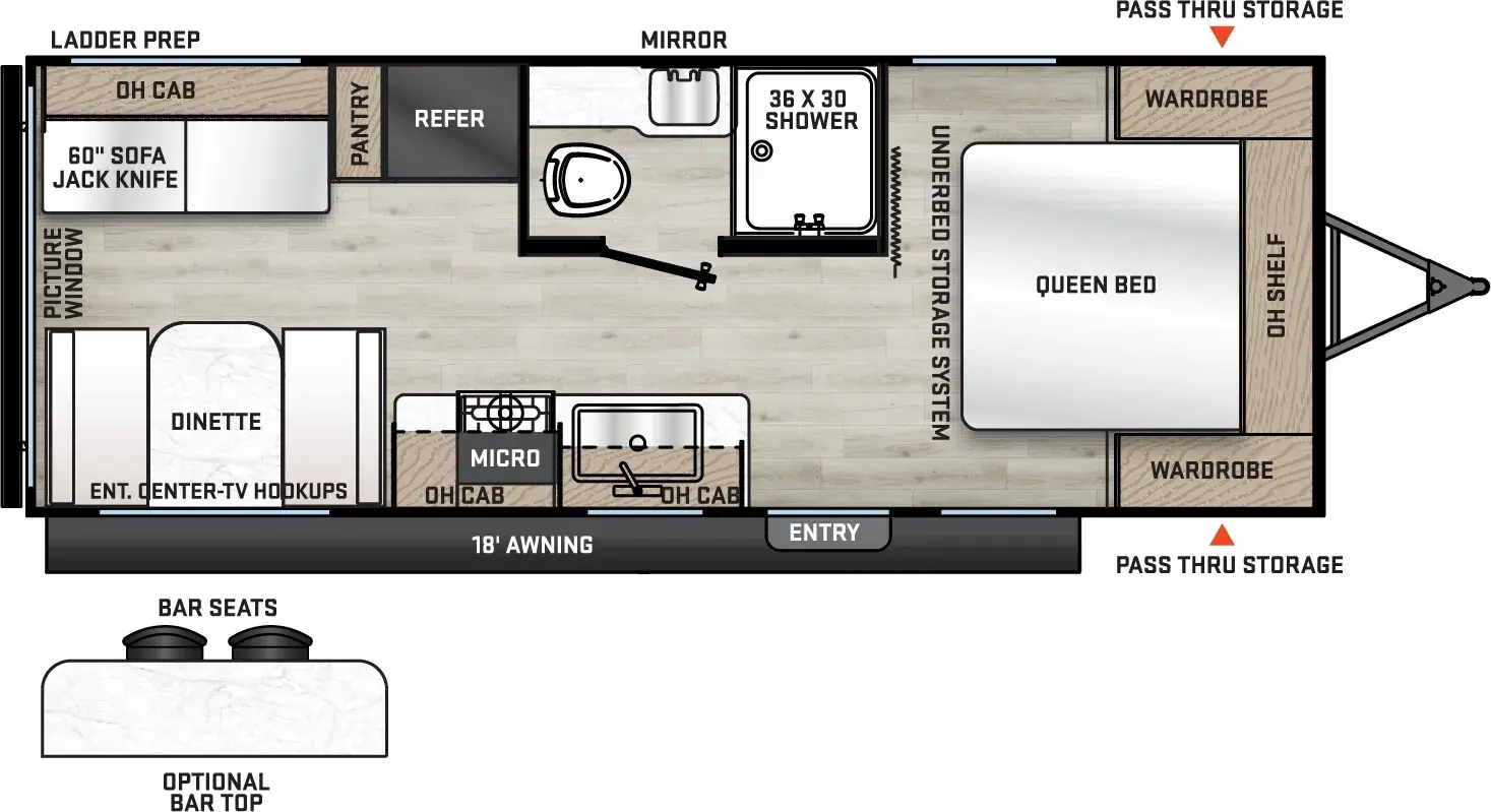 Floorplan diagram for 2026 Aurora Light 22EPIC