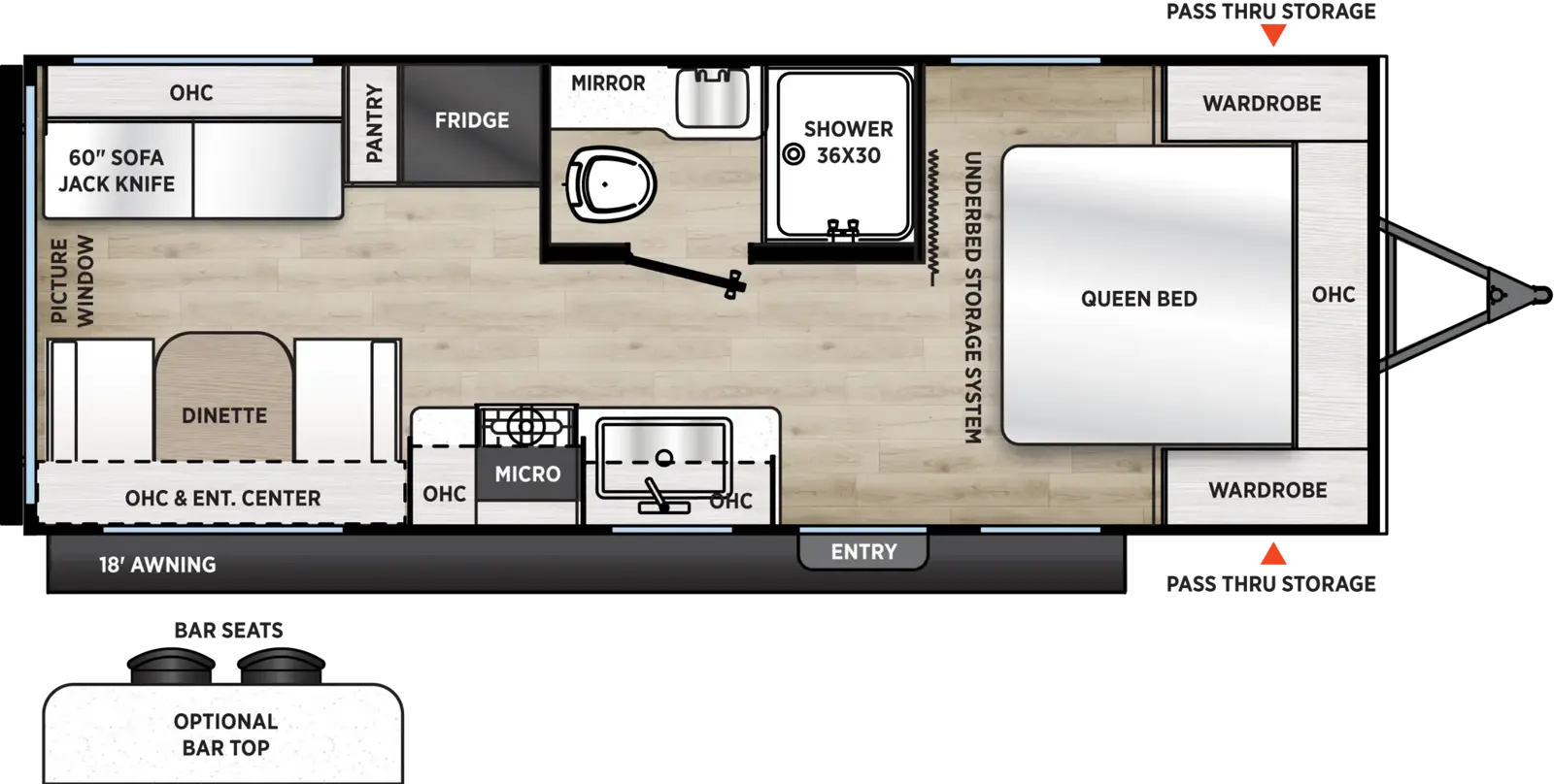 Floorplan diagram for 2027 Aurora Light 22EPIC