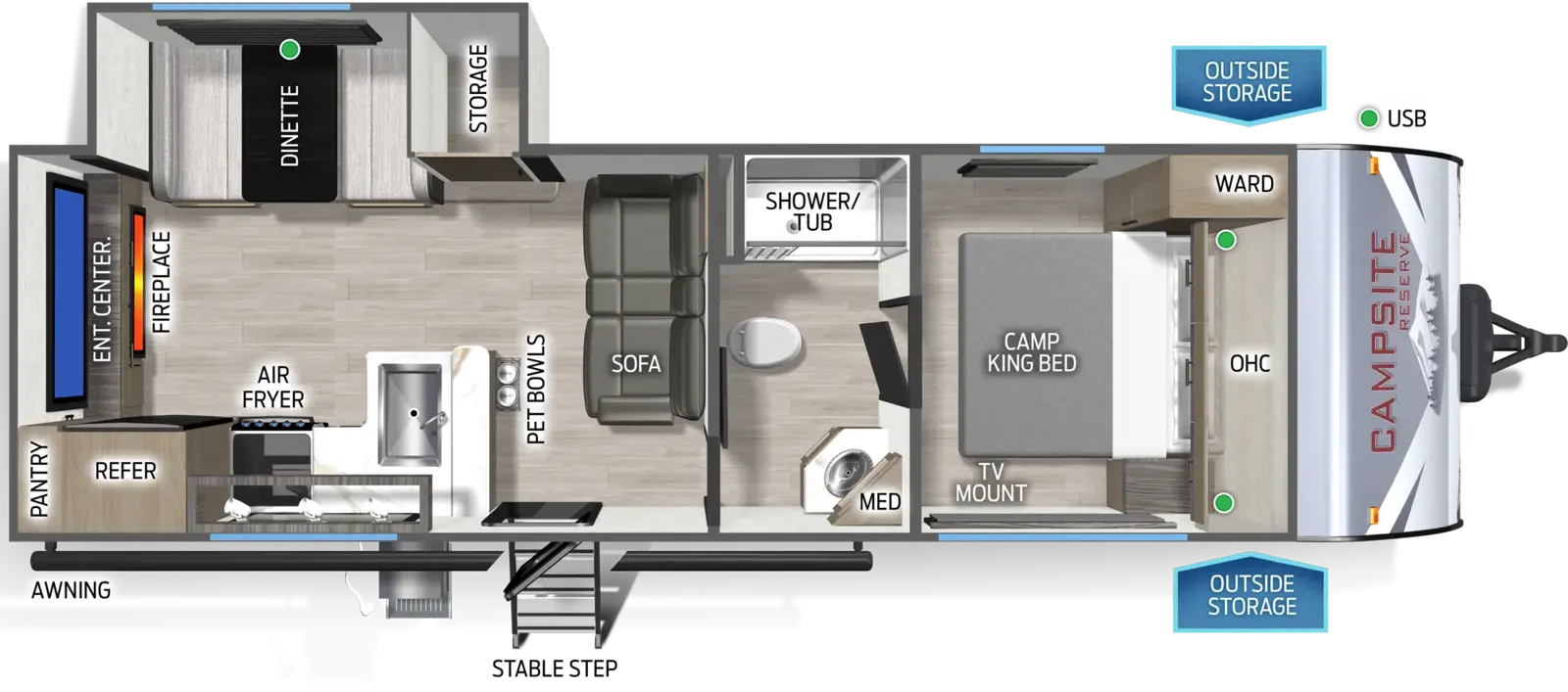 Floorplan diagram for 2026 Campsite Reserve 23JW