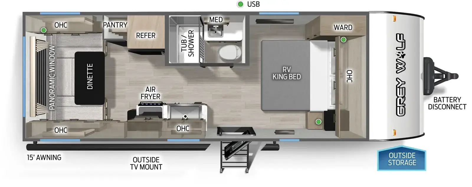 Floorplan diagram for 2026 Cherokee Black Label 20RDSEBL