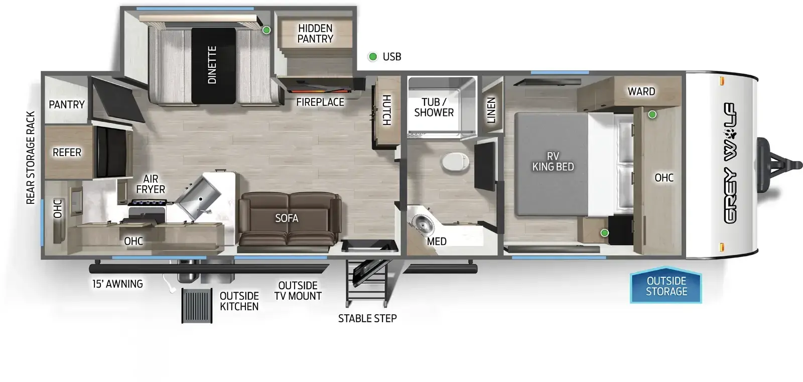 Floorplan diagram for 2026 Cherokee Black Label 26SSBL