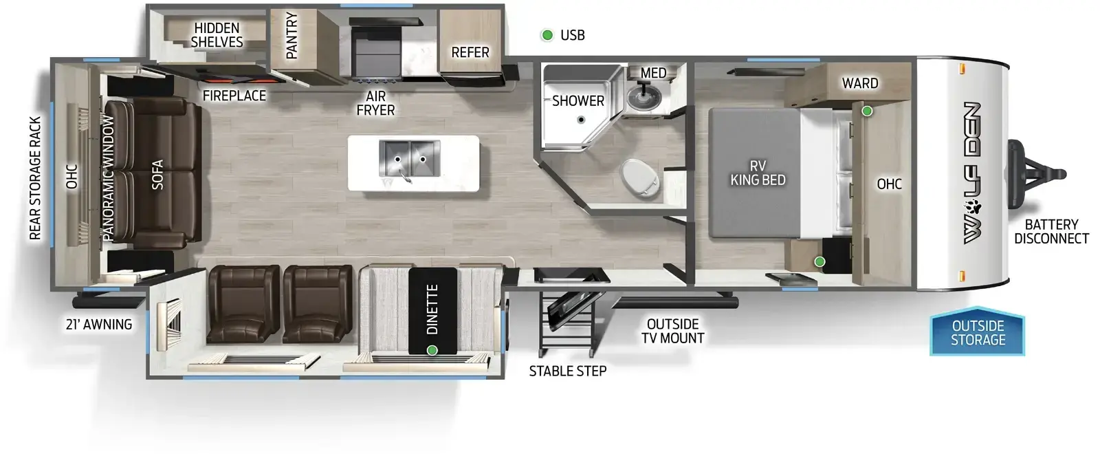 Floorplan diagram for 2026 Cherokee Black Label 273XLKBL