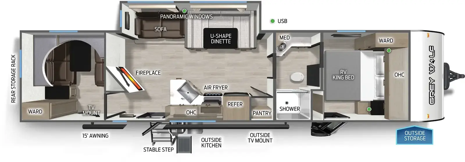 Floorplan diagram for 2026 Cherokee Black Label 29NMBL