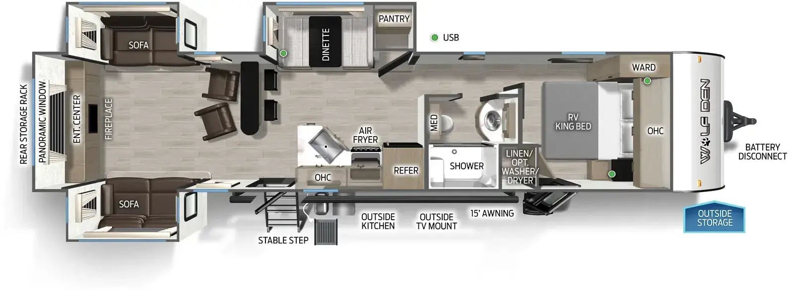 Floorplan diagram for 2026 Cherokee Black Label 306MMBL