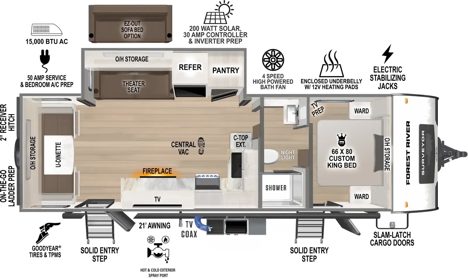 Floorplan diagram for 2026 Grand Surveyor 253RLS