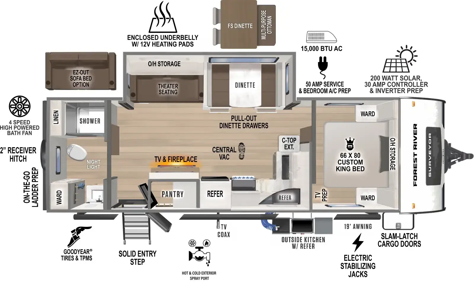 Floorplan diagram for 2026 Grand Surveyor 267RBSS