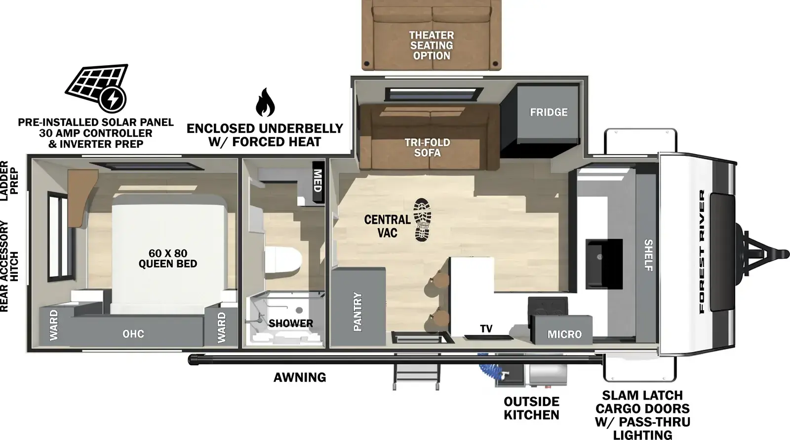 Floorplan diagram for 2026 Ibex 20FKDS