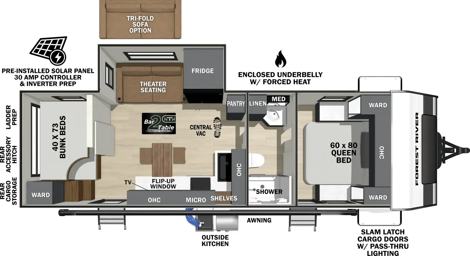 Floorplan diagram for 2026 Ibex 24BHB