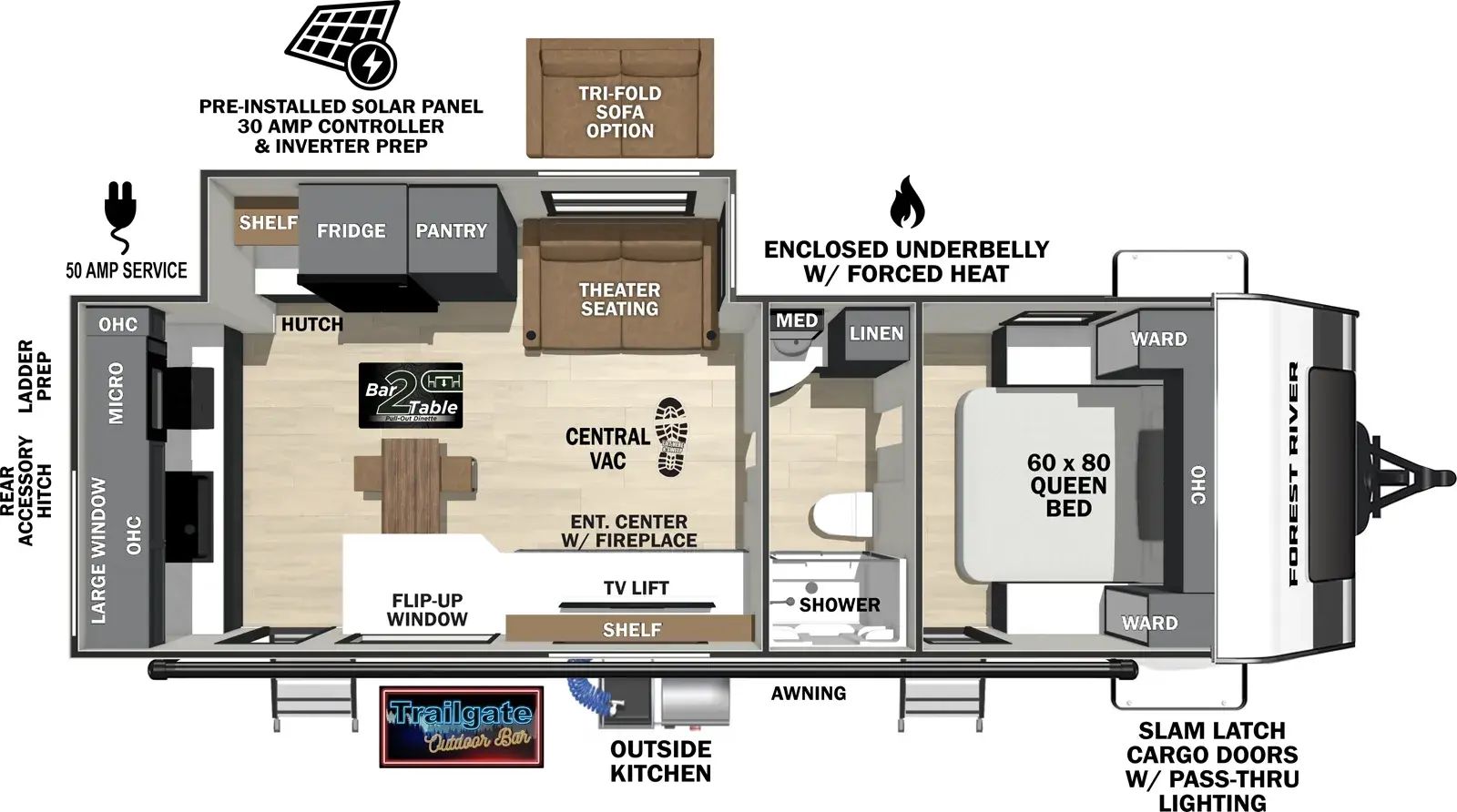 Floorplan diagram for 2026 Ibex 25MLB