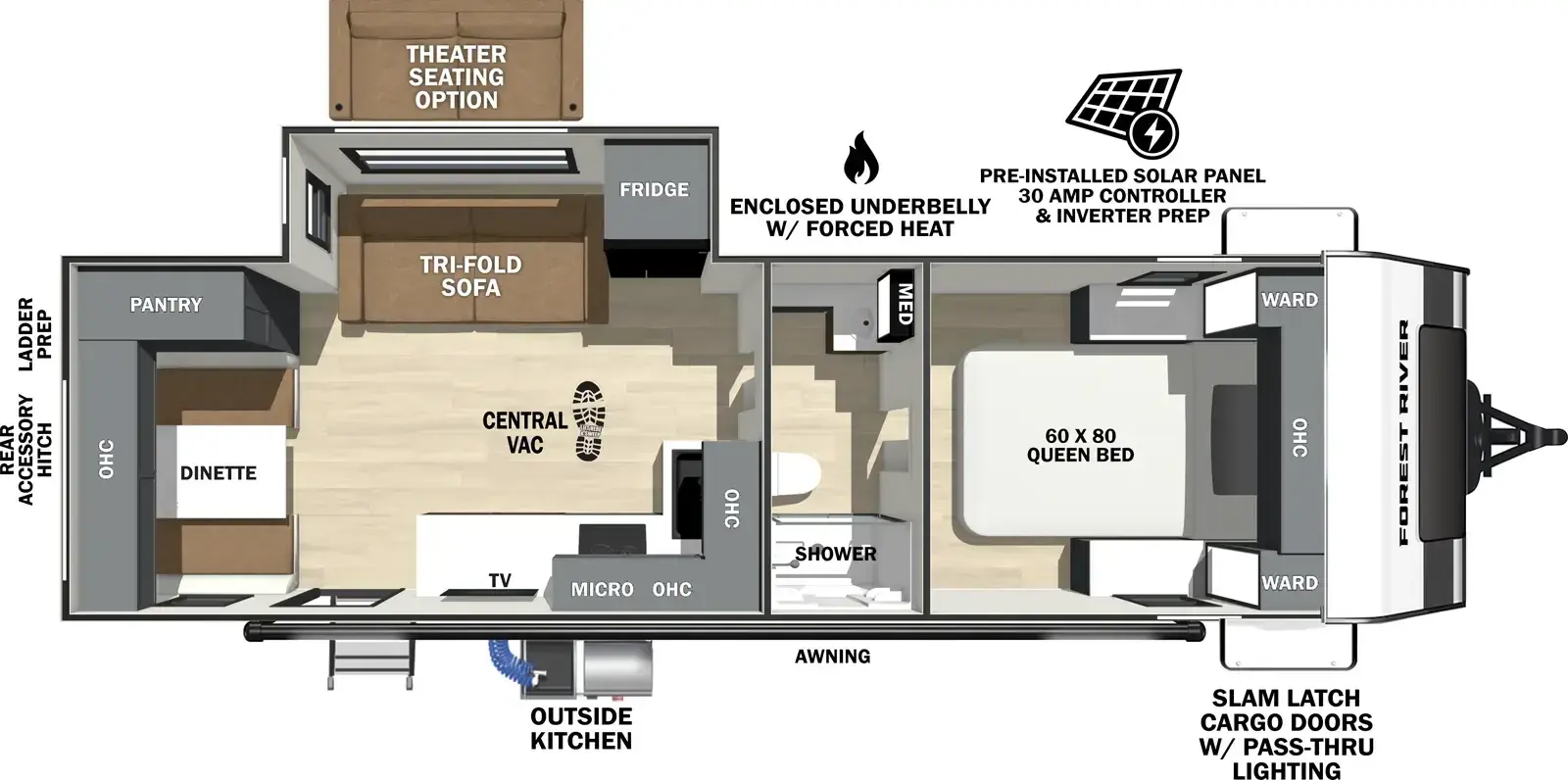 Floorplan diagram for 2026 Ibex 25RLSS