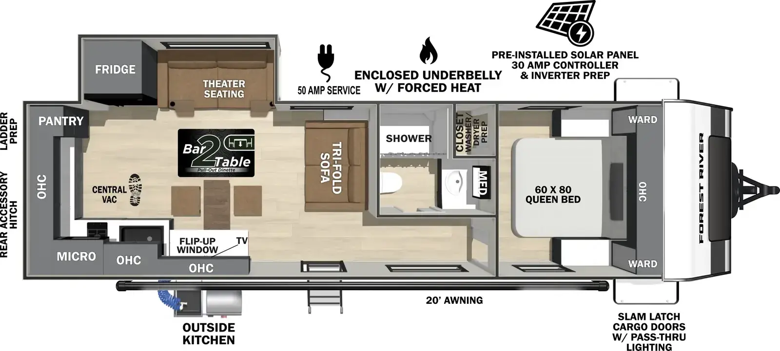 Floorplan diagram for 2026 Ibex 26BRE