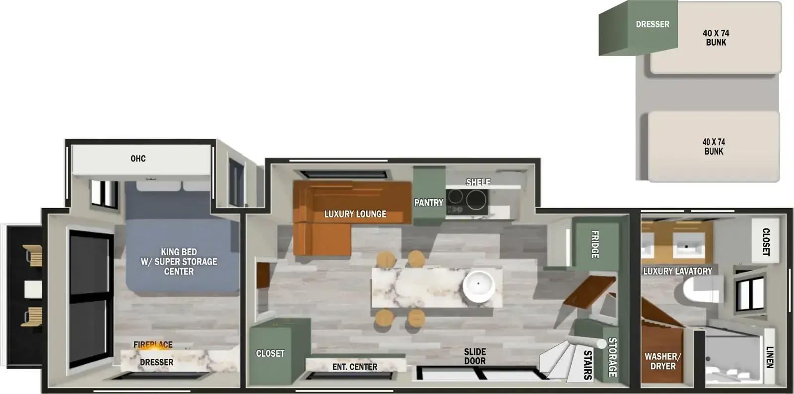 Floorplan diagram for 2026 Ibex RVS3