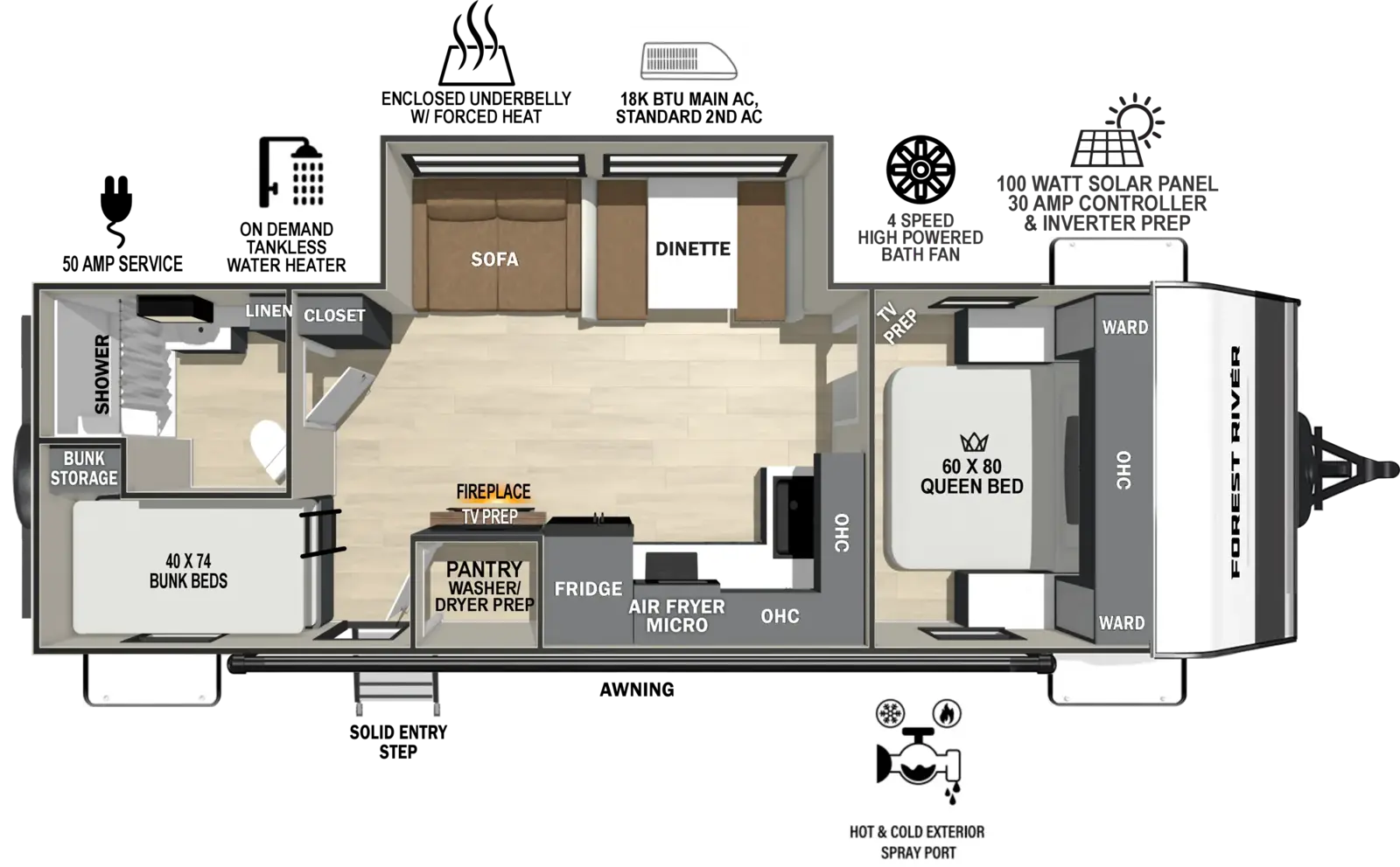 Floorplan diagram for 2027 Ibex New Trail Edition TRAIL26