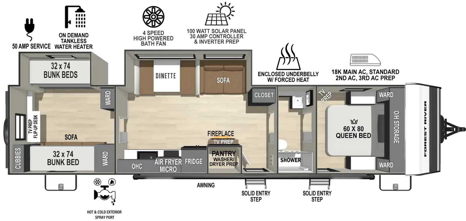Floorplan diagram for 2027 Ibex New Trail Edition TRAIL31