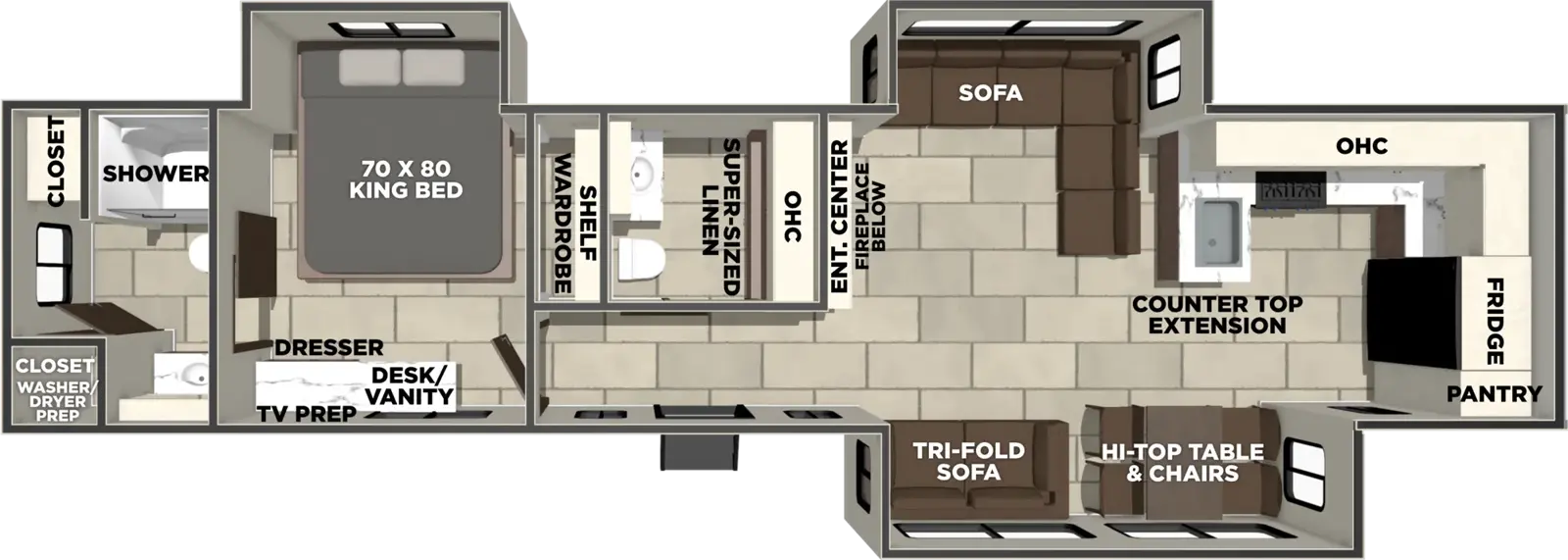 Floorplan diagram for 2027 LaCrosse 39FK