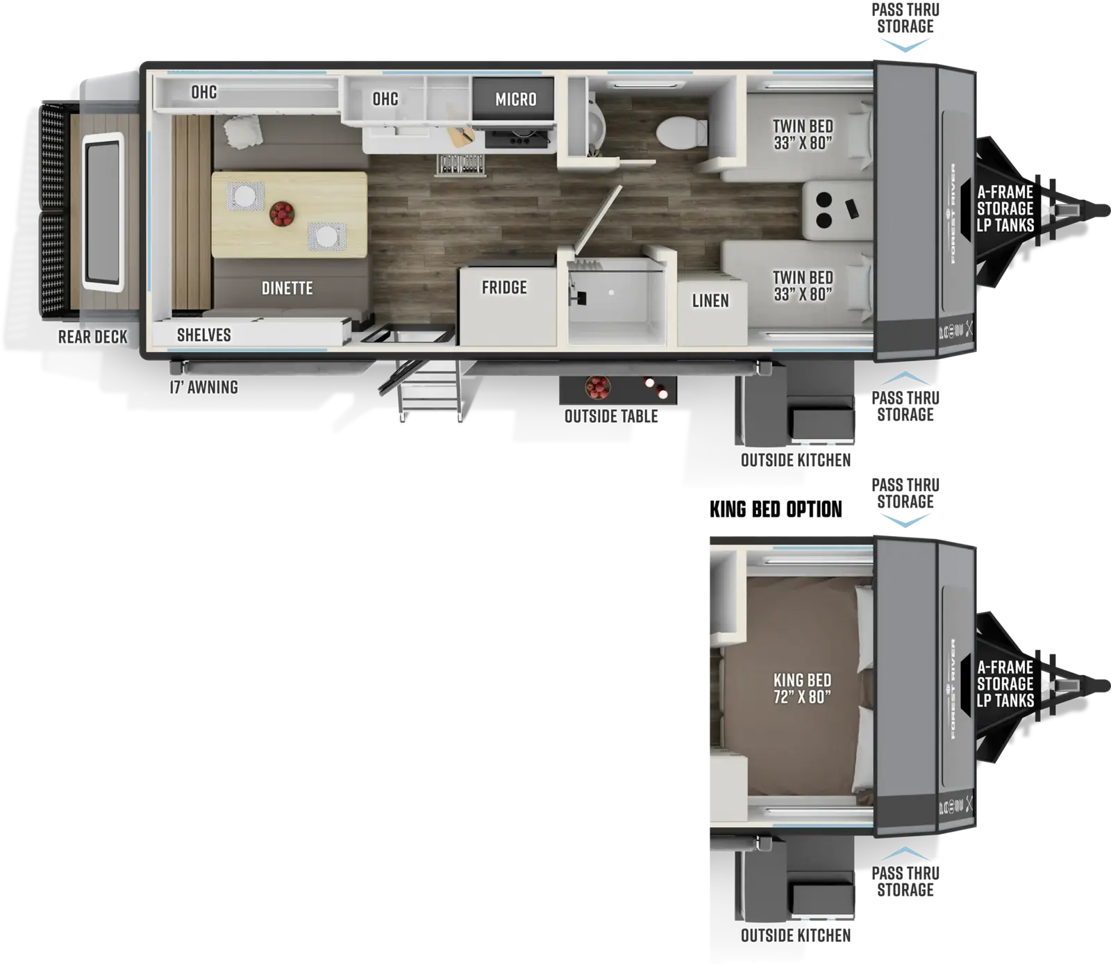 Floorplan diagram for 2027 Pause Palomino Pause 22.4