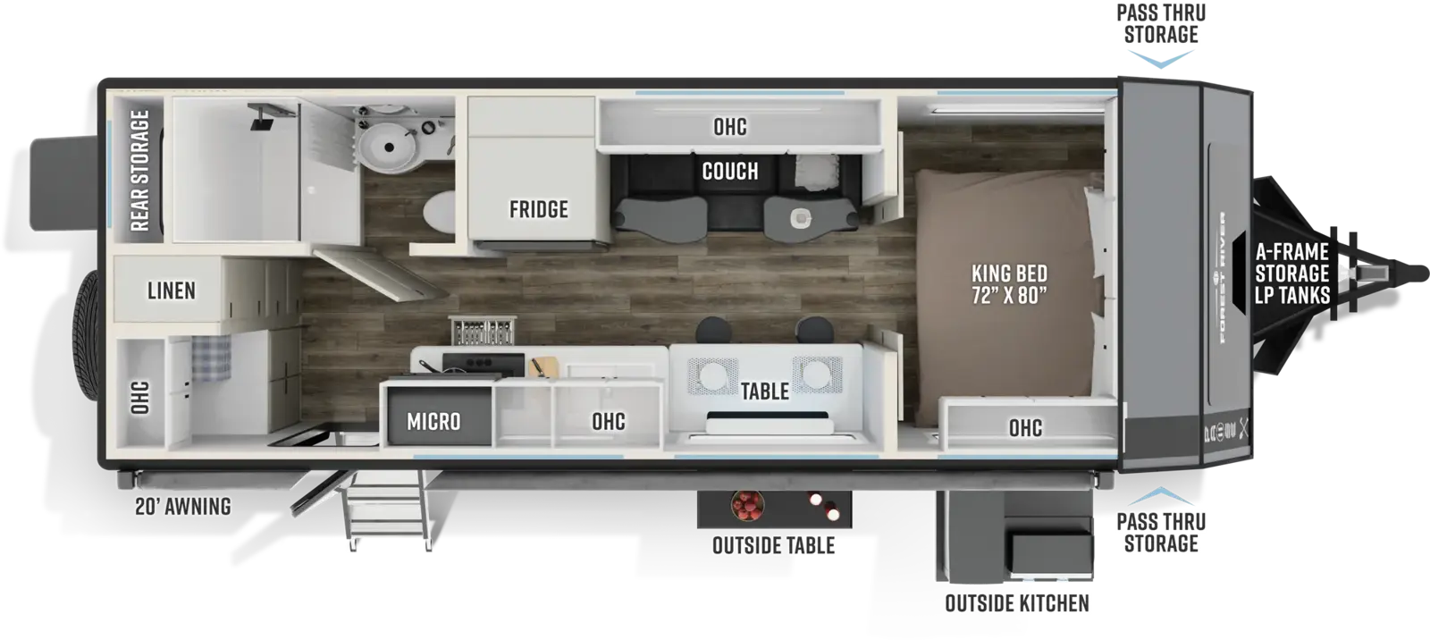 Floorplan diagram for 2027 Pause Palomino Pause 24.4