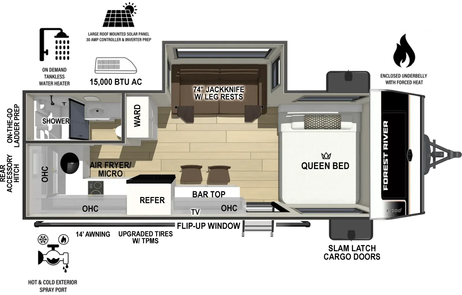 Floorplan diagram for 2027 r-pod r•pod RP-185