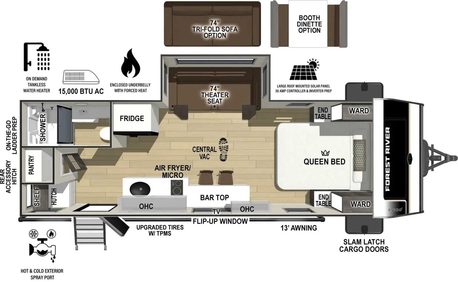 Floorplan diagram for 2027 r-pod r•pod RP-206