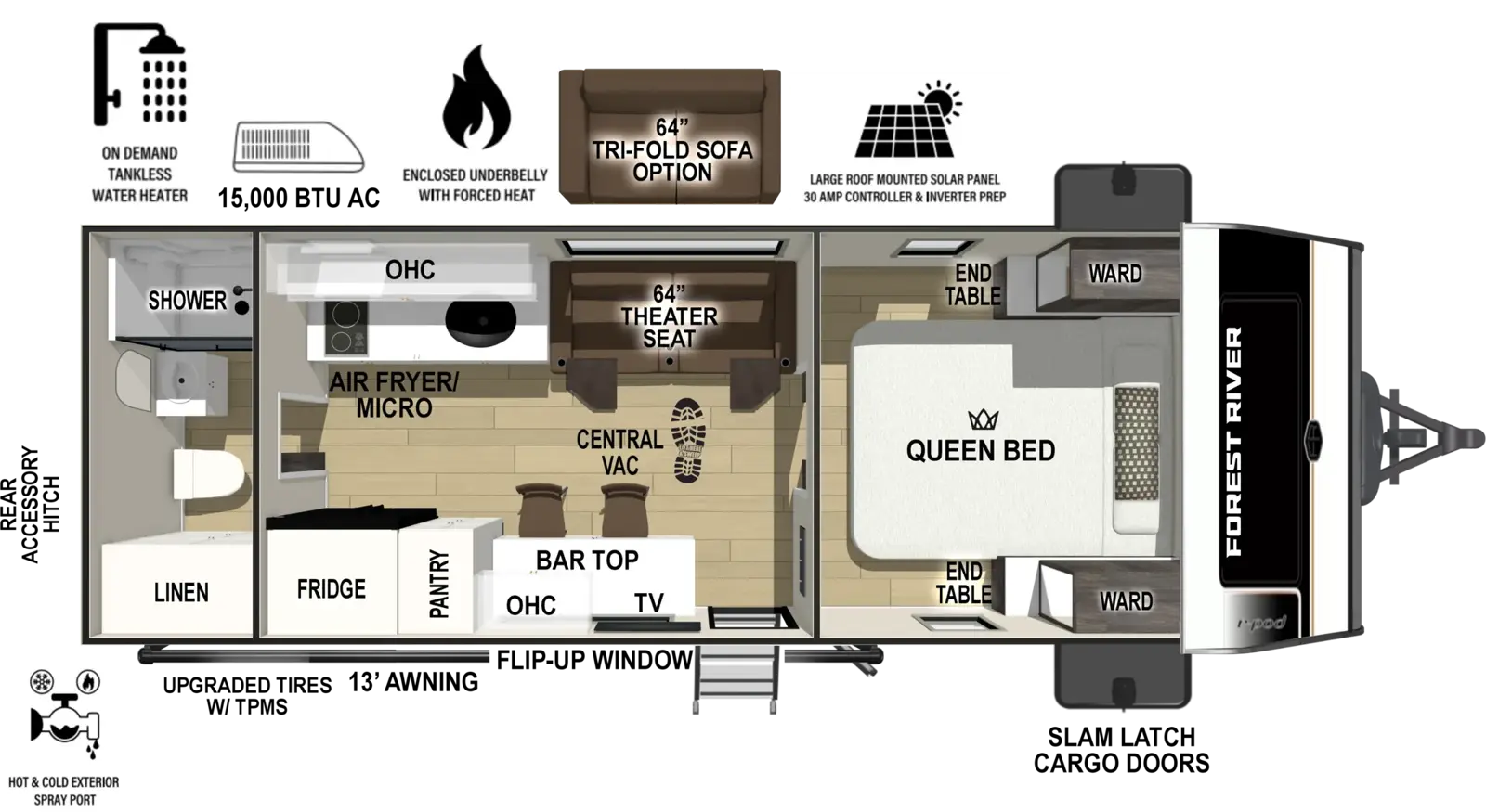 Floorplan diagram for 2027 r-pod r•pod RP-207