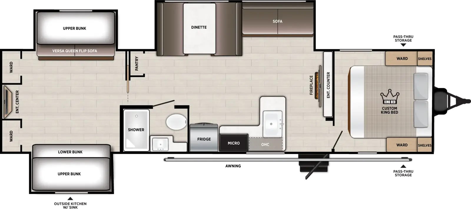 Floorplan diagram for 2027 Salem 31KQBTS