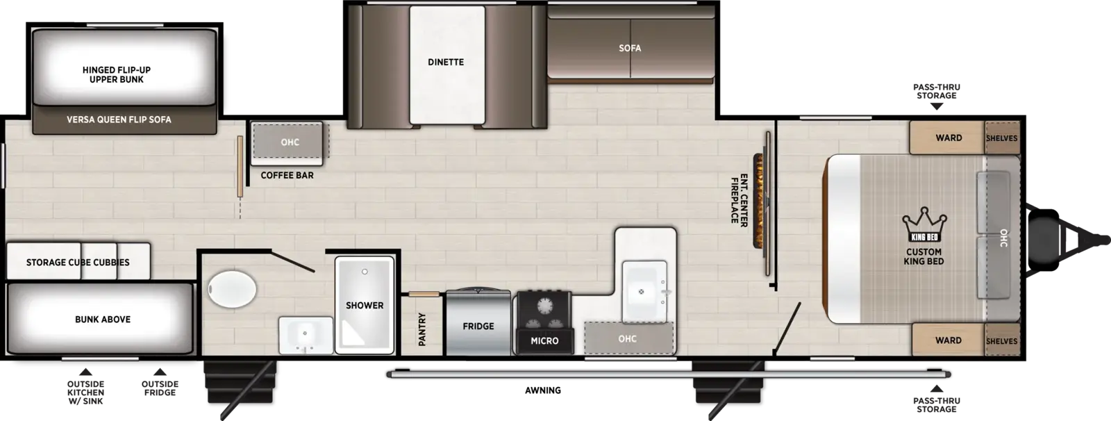Floorplan diagram for 2027 Salem 32BHDS