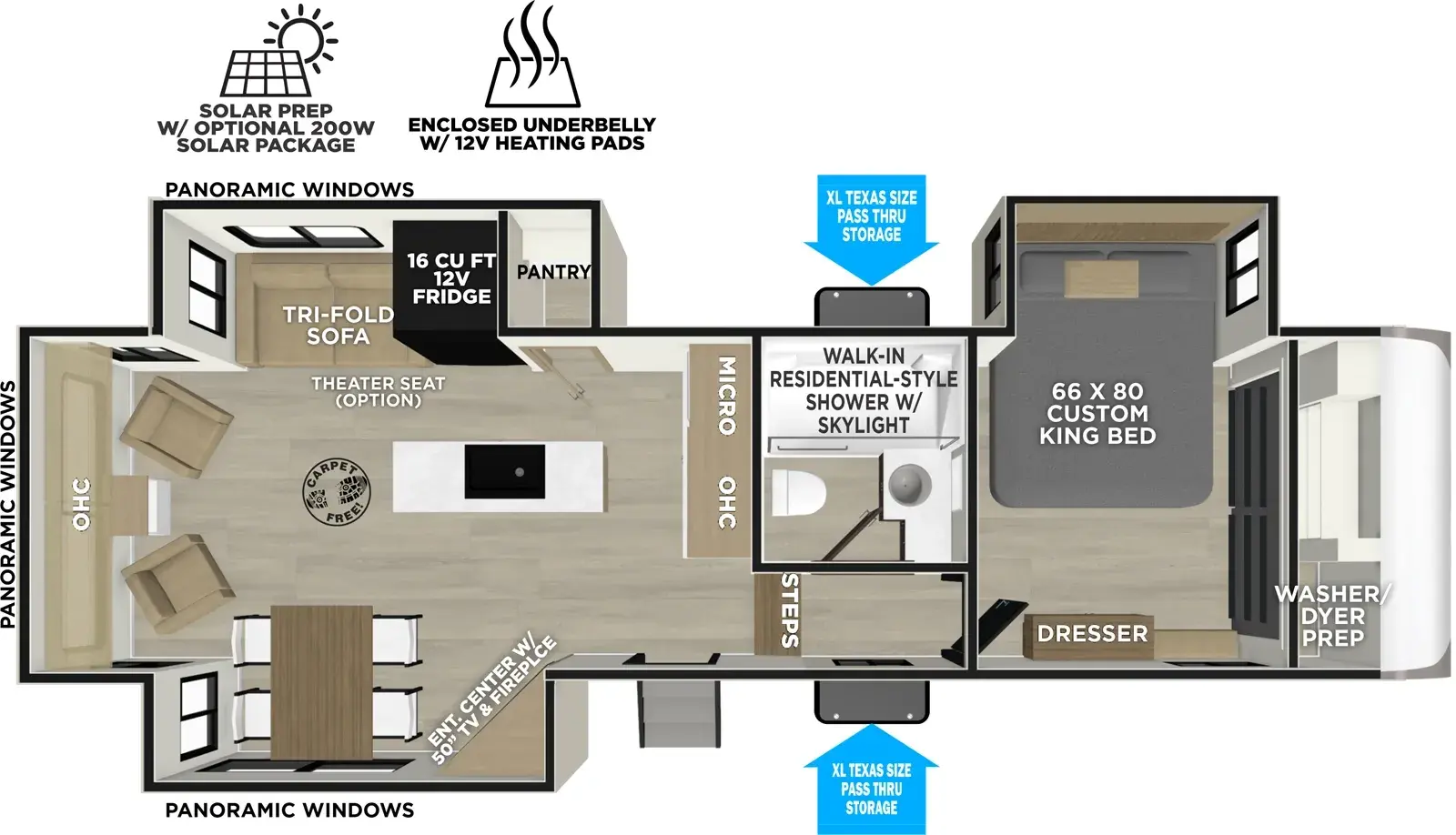 Floorplan diagram for 2026 Salem Hemisphere Fifth Wheels 286RL