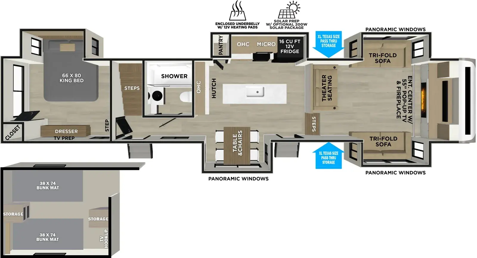 Floorplan diagram for 2026 Salem Hemisphere Fifth Wheels 378FL