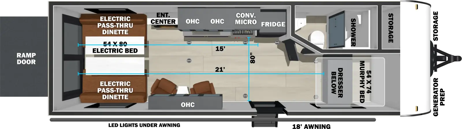 Floorplan diagram for 2027 Sandstorm 2215