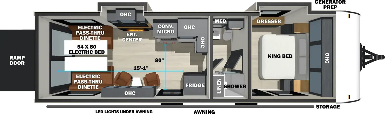 Floorplan diagram for 2027 Sandstorm 2600