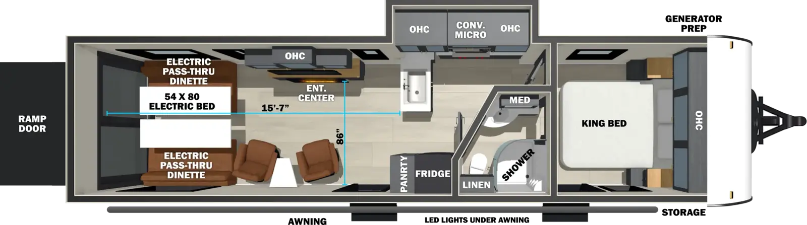 Floorplan diagram for 2027 Shockwave 2900