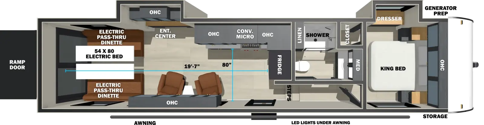 Floorplan diagram for 2027 Shockwave 3300