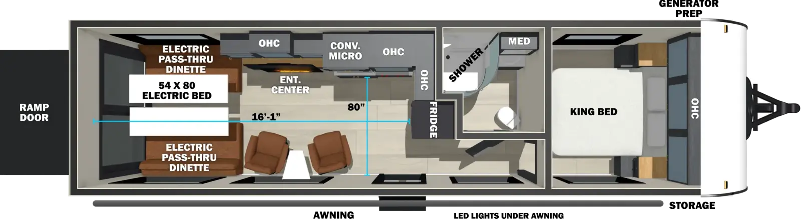 Floorplan diagram for 2027 Stealth 2730