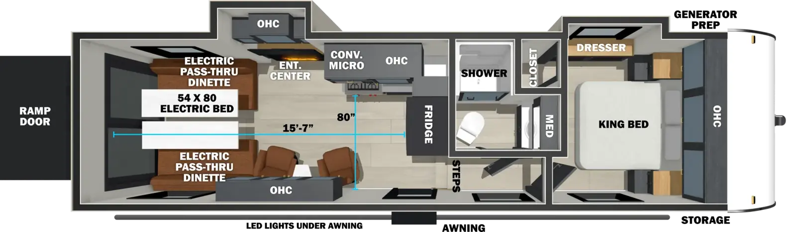 Floorplan diagram for 2027 Stealth 2800